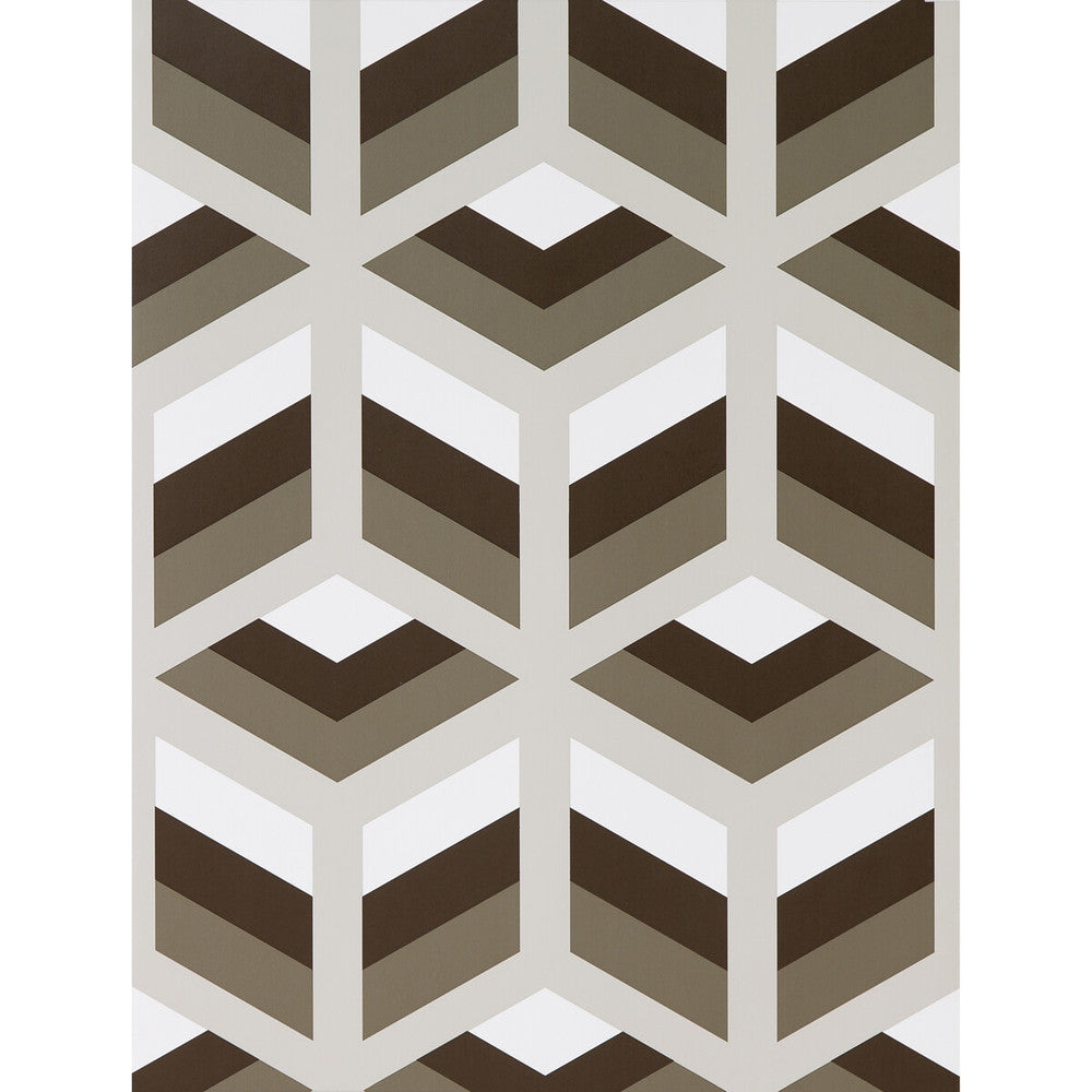 Xabi Marron/Gris by Gaston Y Daniela Designer Wallcovering LORENZO CASTILLO HISPANIA WP PAPER - 100% Spain - Horizontal: - and Vertical: 20.8 20.8 - Swanky Fabrics -