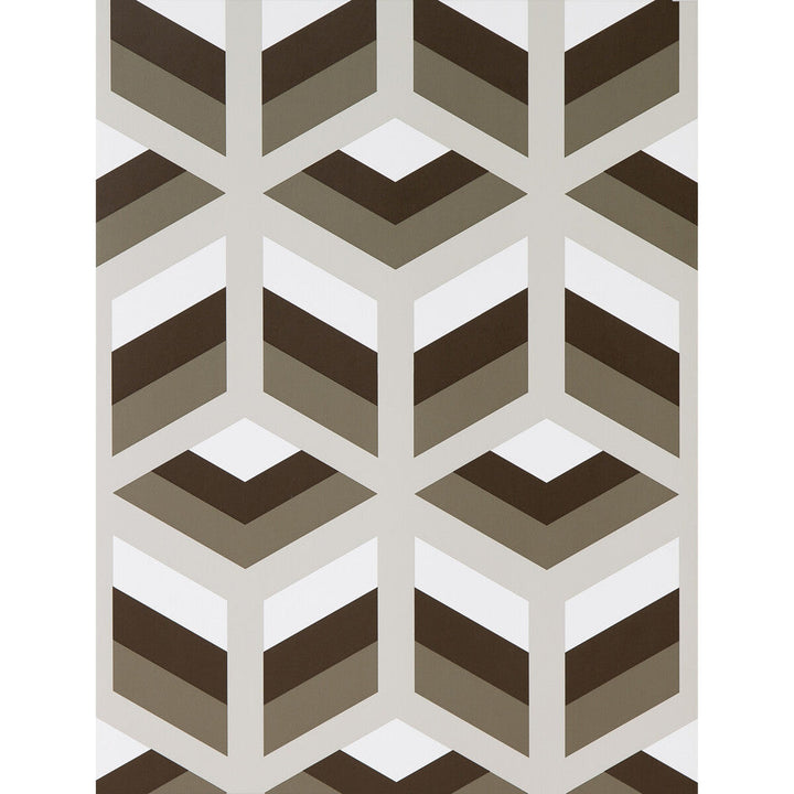 Xabi Marron/Gris by Gaston Y Daniela Designer Wallcovering LORENZO CASTILLO HISPANIA WP PAPER - 100% Spain - Horizontal: - and Vertical: 20.8 20.8 - Swanky Fabrics -