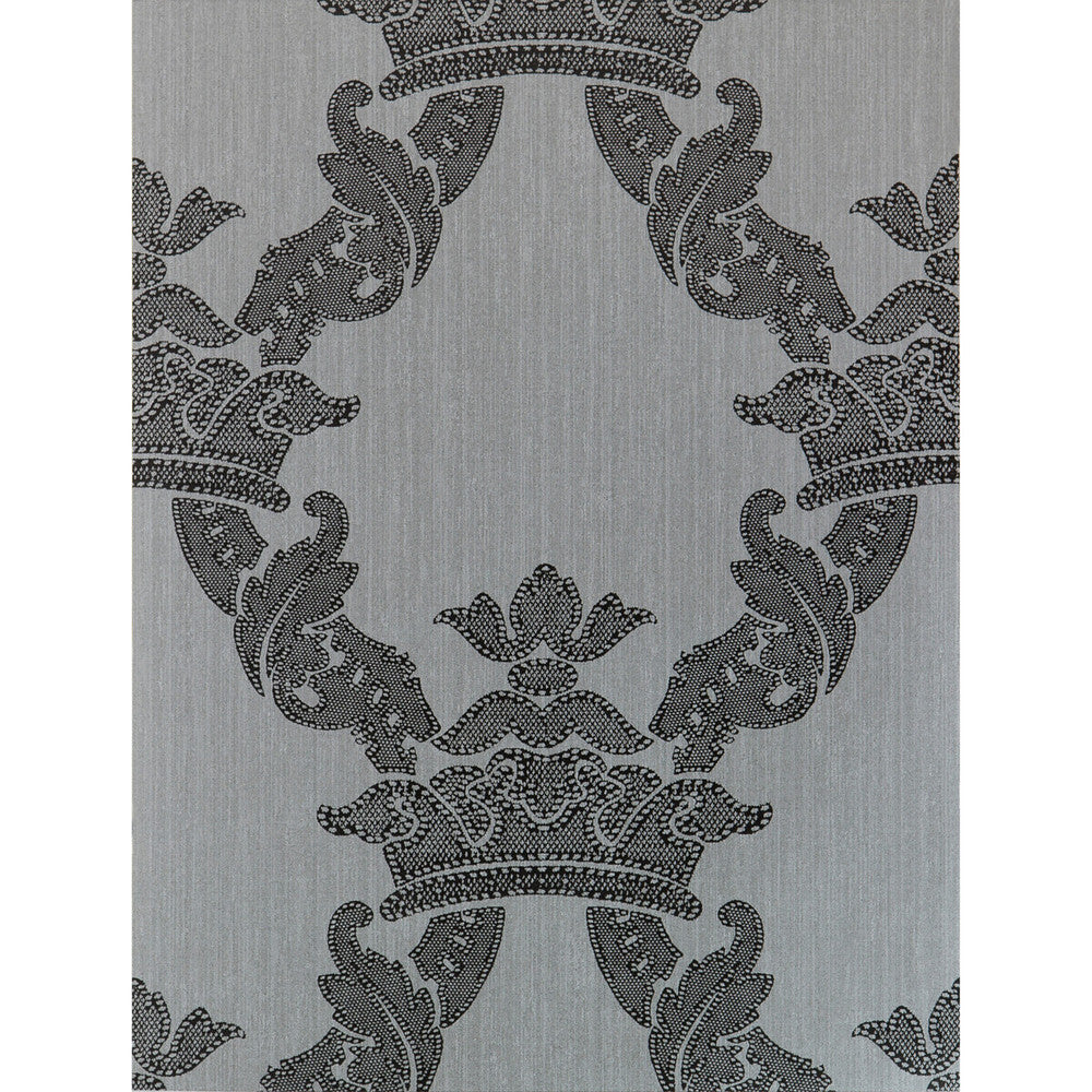 Borja Antracita by Gaston Y Daniela Designer Wallcovering LORENZO CASTILLO HISPANIA WP PAPER - 100% Spain - Horizontal: - and Vertical: 20.8 20.8 - Swanky Fabrics -