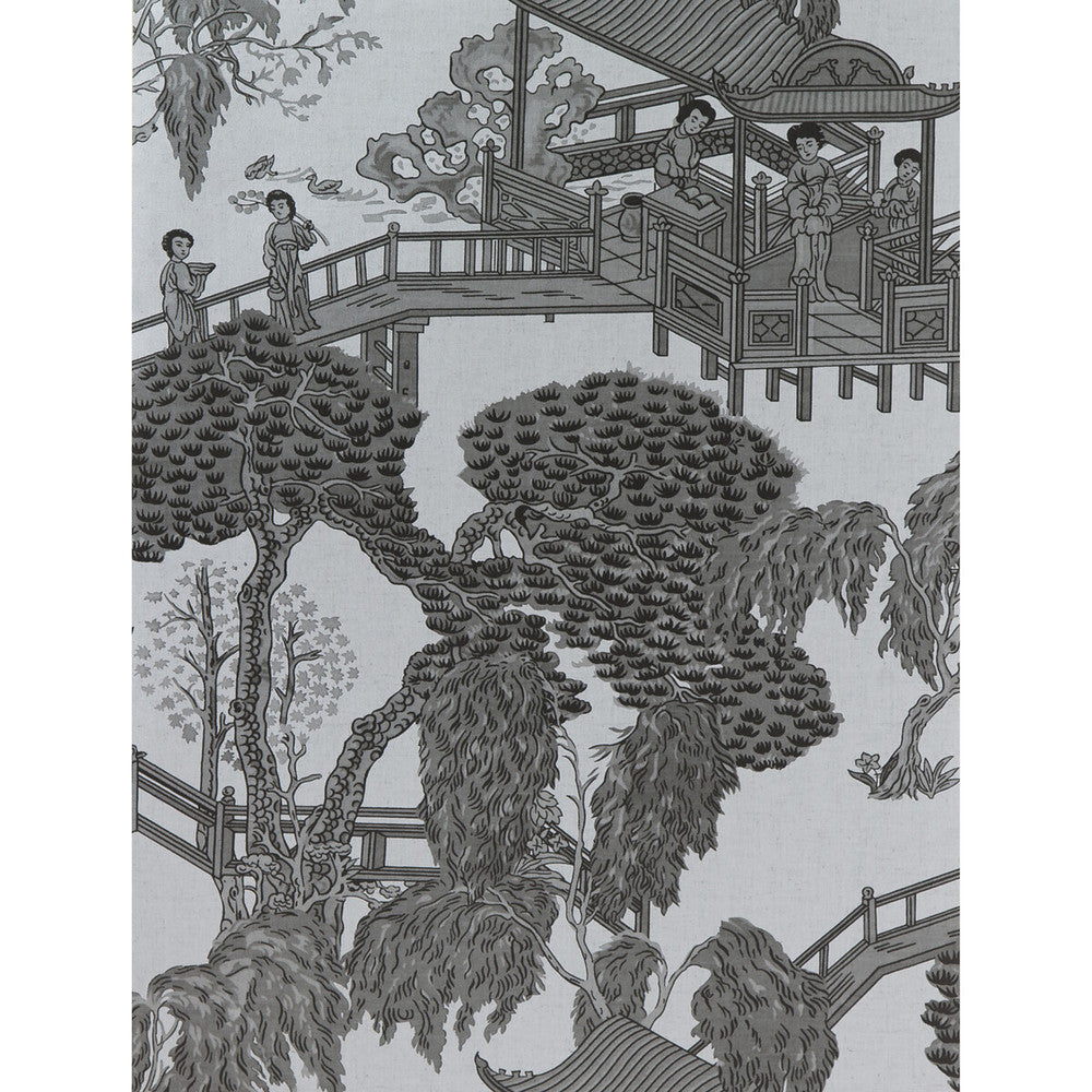 Zhou Jun Plata/Antracita by Gaston Y Daniela Designer Wallcovering LORENZO CASTILLO HISPANIA WP PAPER - 100% Spain - Horizontal: - and Vertical: 27.5 20.8 - Swanky Fabrics -