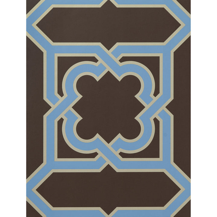 Martin Marron/Azul by Gaston Y Daniela Designer Wallcovering LORENZO CASTILLO HISPANIA WP PAPER - 100% Spain - Horizontal: - and Vertical: 20.8 20.8 - Swanky Fabrics -