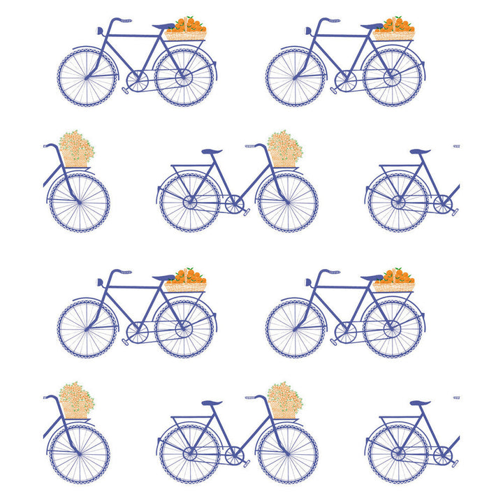 Bicicletas Azul by Gaston Y Daniela Designer Wallcovering GASTON LIBRERIA PAPER - 100% Spain Horizontal: 0 and Vertical: 12.6 20.8 - Swanky Fabrics -