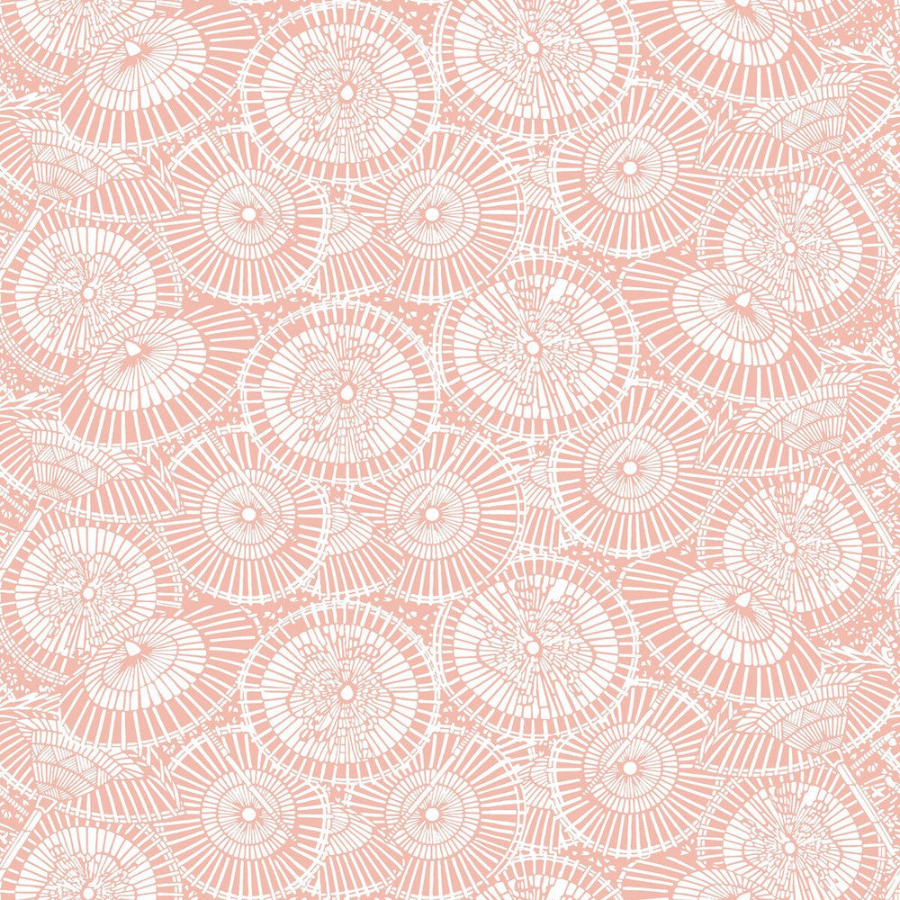 Sombrillas Rosa by Gaston Y Daniela Designer Wallcovering GASTON LIBRERIA PAPER - 100% Spain - Horizontal: 0 and Vertical: 6.8 20.8 - Swanky Fabrics -