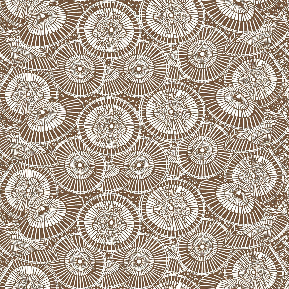 Sombrillas Chocolate by Gaston Y Daniela Designer Wallcovering GASTON LIBRERIA PAPER - 100% Spain - Horizontal: 0 and Vertical: 6.8 20.8 - Swanky Fabrics -