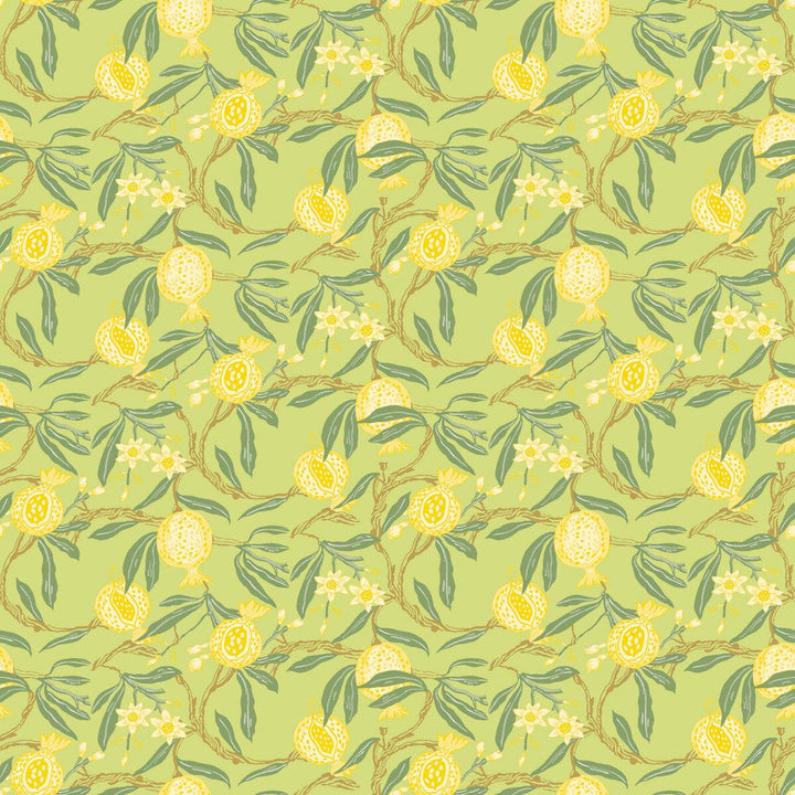 Granadas Amarillo by Gaston Y Daniela Designer Wallcovering GASTON LIBRERIA PAPER - 100% Spain Horizontal: 0 and Vertical: 6.8 20.8 - Swanky Fabrics -