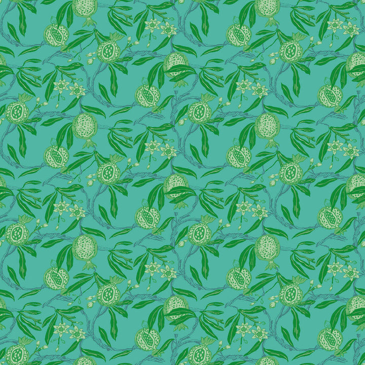 Granadas Verde/Azul by Gaston Y Daniela Designer Wallcovering GASTON LIBRERIA PAPER - 100% Spain - Horizontal: 0 and Vertical: 6.8 20.8 - Swanky Fabrics -