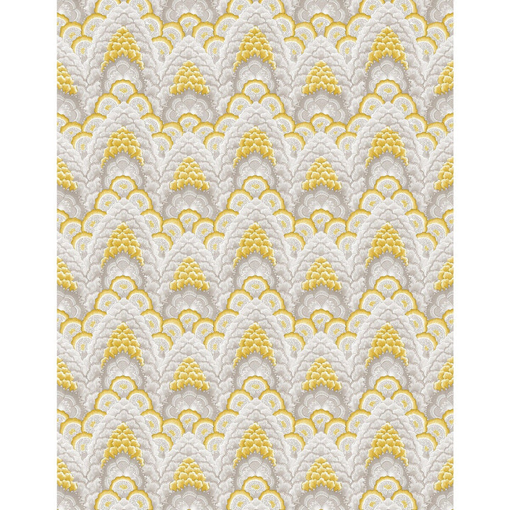 Ganges Ocre by Gaston Y Daniela Designer Wallcovering GASTON LIBRERIA VINYL - 100% Italy Horizontal: 0 and Vertical: 6.9 27.5 - Swanky Fabrics -