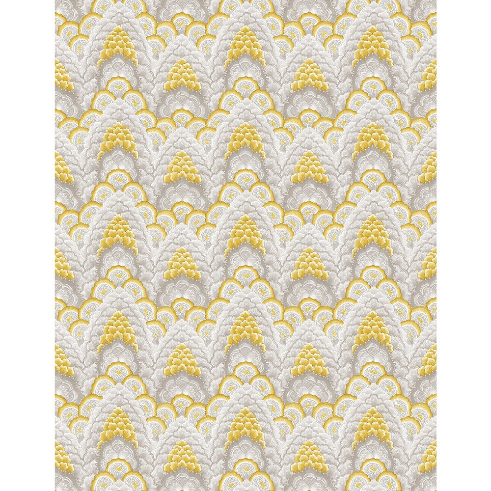 Ganges Ocre by Gaston Y Daniela Designer Wallcovering GASTON LIBRERIA VINYL - 100% Italy - Horizontal: 0 and Vertical: 6.9 27.5 - Swanky Fabrics -