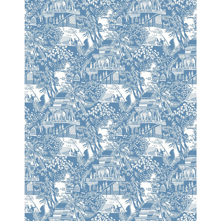 Olimpo Azul by Gaston Y Daniela Designer Wallcovering GASTON LIBRERIA VINYL - 100% Italy - Horizontal: 0 and Vertical: 17.7 27.5 - Swanky Fabrics -