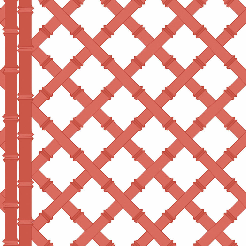 Trellis Blanco/Pomelo by Gaston Y Daniela Designer Wallcovering GASTON LIBRERIA PAPER - 100% Spain - Horizontal: 0 and Vertical: 10.4 20.8 - Swanky Fabrics -