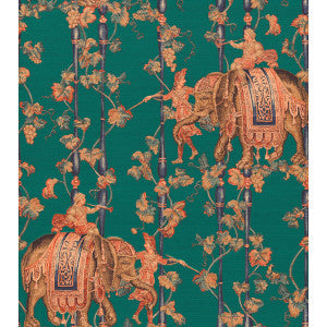 Gaston Y Daniela Wallpaper Elefantes Verde Esmeralda GDW5772.008.0