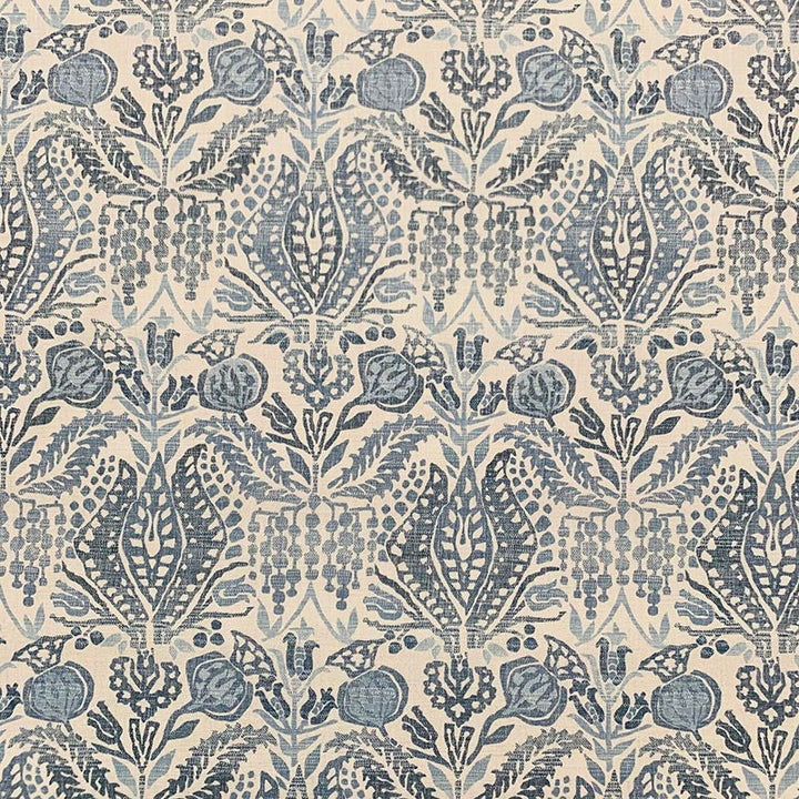 Genesis Blue by Magnolia Designer Fabric - 36Poly26Ctn22Visc16Lin China 30000 Horizontal: 13.5 and Vertical: 26.75 56" - Swanky Fabrics -