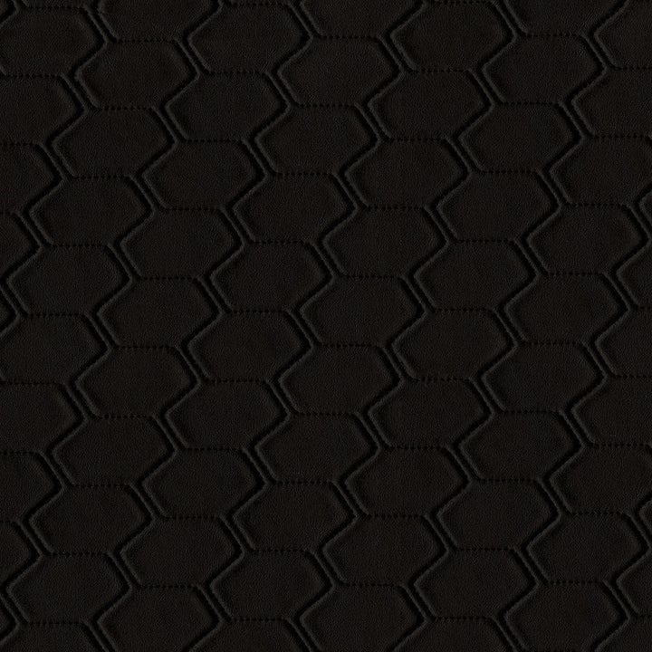 Bargello 9009 Black by GUARDIAN Designer Fabric 100% Polyvinyl Chloride (PVC) CN 1,500,000 Double Rubs (Wyzenbeek) </p><p>Repeat: Horizontal: and Vertical: 54 in. (137 cm) - Swanky Fabrics -