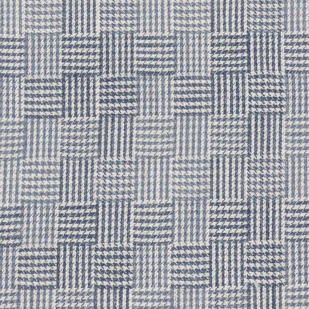Gertrude 2 Dresden by Stout Designer Fabric COMFORTABLE LIVING HAZE/NAVY 67%POL 18%COT 15%LIN INDIA CATB 117-2013 WYZENBEEK 30 000 DOUBLE RUB WEAR TEST (HEAVY DUTY) Horizontal: 3.500 and Vertical: 2.000 54 in - Swanky Fabrics -