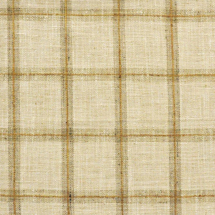 Gridiron # 614 Honey by Maxwell Designer Fabric Stripes & Checks Ii 100% POLYESTER INDIA V-4"H-3.37" 54" - Swanky Fabrics -