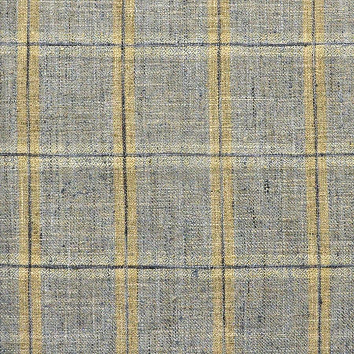 Gridiron # 635 Denim by Maxwell Designer Fabric Stripes & Checks Ii 100% POLYESTER INDIA V-4"H-3.37" 54" - Swanky Fabrics -