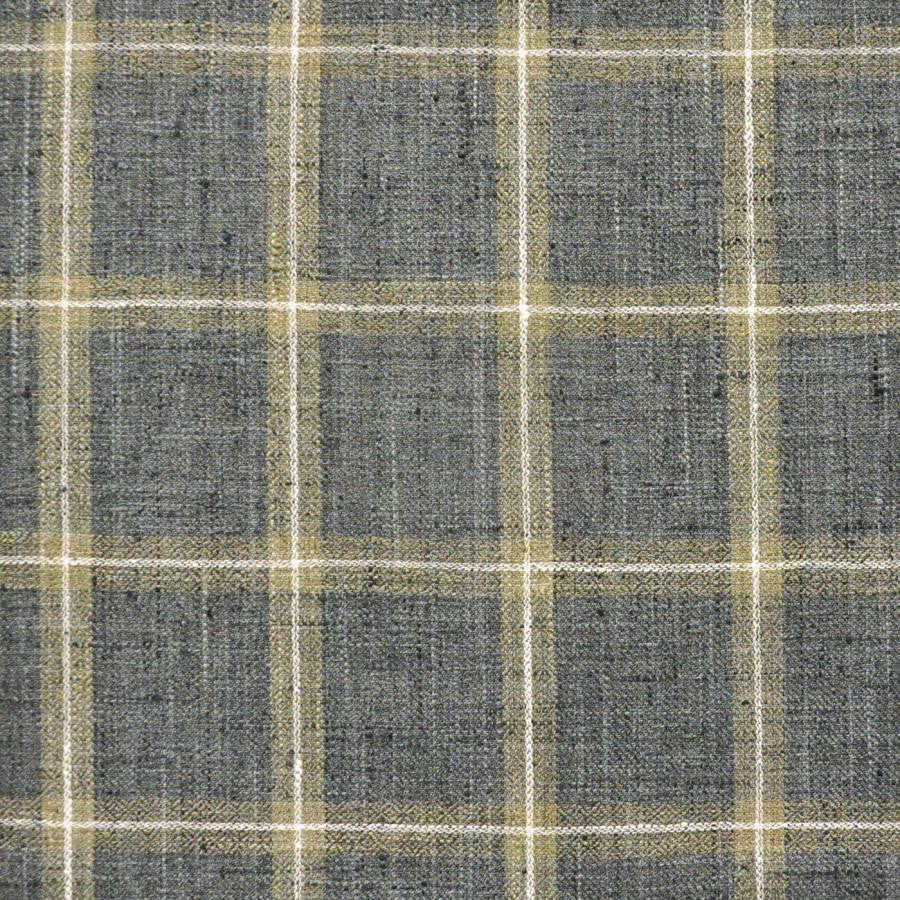 Gridiron # 643 Night by Maxwell Designer Fabric Stripes & Checks Ii 100% POLYESTER INDIA V-4"H-3.37" 54" - Swanky Fabrics -