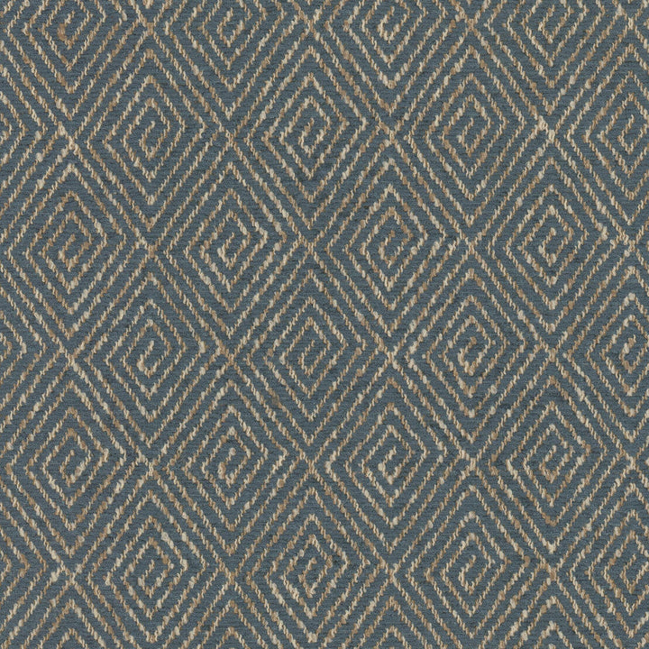 Giovanni 4 Indigo by Stout Designer Fabric LIVING IS EASY DELFT/INDIGO 100%POL CHINA Horizontal: 1.750 and Vertical: 2.500 56 in - Swanky Fabrics -