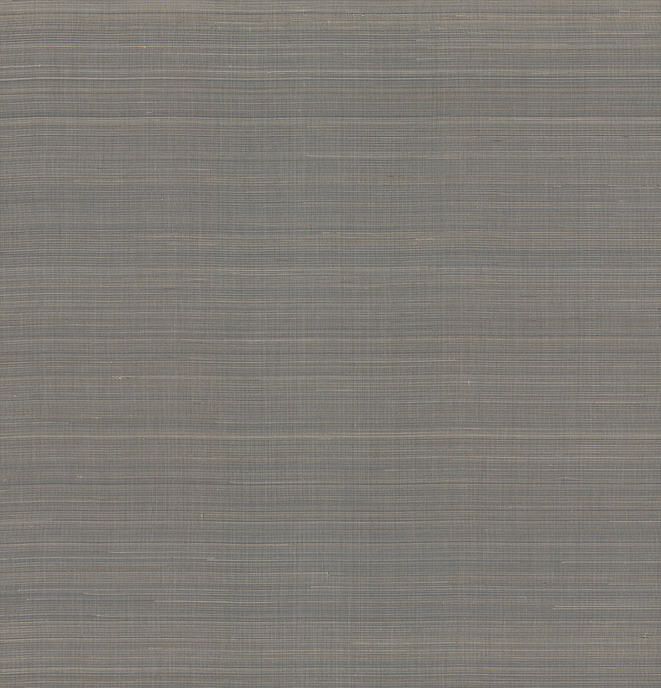 Abaca Weave Charcoal Wallpaper by Ronald Redding Designer Grasscloth & Natural Resource Covers about 72 square feet 36-in by 24-ft long roll Unpasted 0 - Swanky Fabrics -