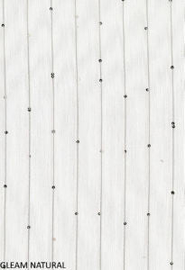 Gleam Natural by Norbar Designer Fabric SHEER PASSION 91% POLYESTER 9% COTTON TURKEY 1"V 120 - Swanky Fabrics -