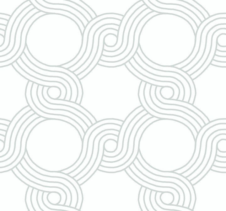 The Twist Grey Wallpaper by York Wallcoverings Designer Geometric Resource Library Covers about 60.8 square feet 27-in by 27-ft long roll Prepasted 25.25 - Swanky Fabrics -