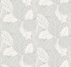 York Wallcoverings Wallpaper Vinca Grey