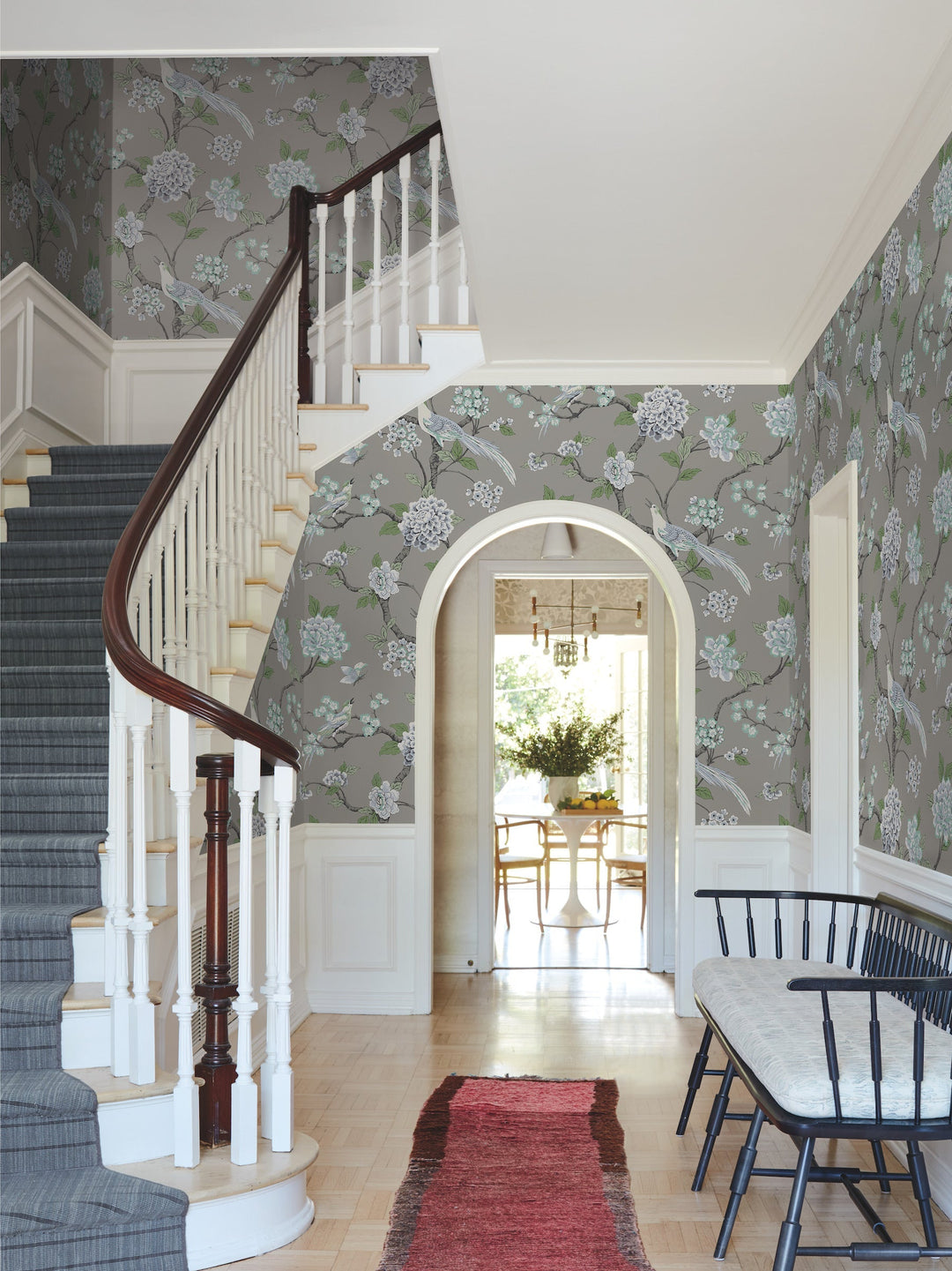 Fanciful Grey Wallpaper by York Wallcoverings Designer