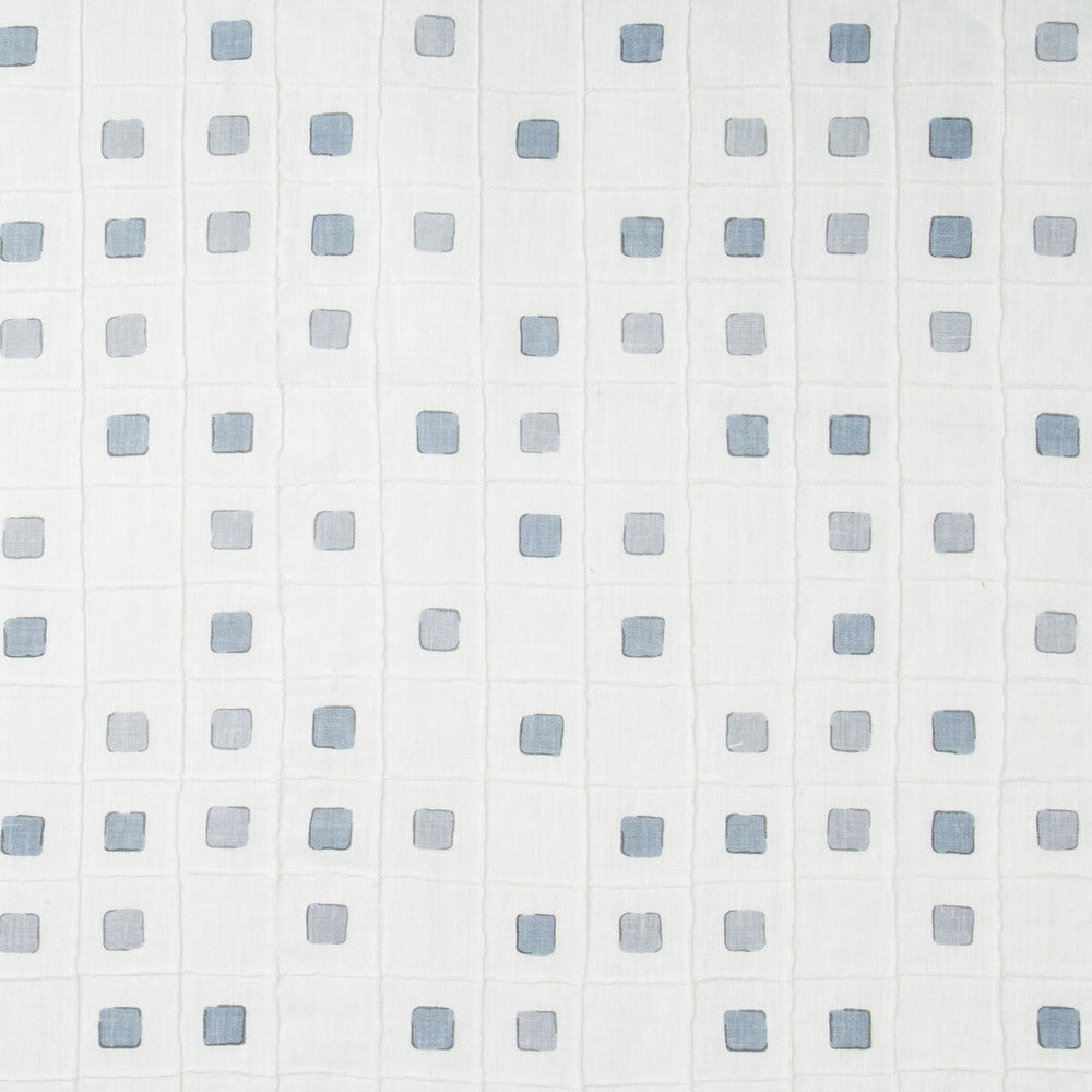 Gridwork Slate by Kravet Basics Designer Fabric JEFFREY ALAN MARKS OCEANVIEW LINEN - 99%;COTTON - 1% India HEAVY Horizontal: 12.75 and Vertical: 12.75 50.5 - Swanky Fabrics -