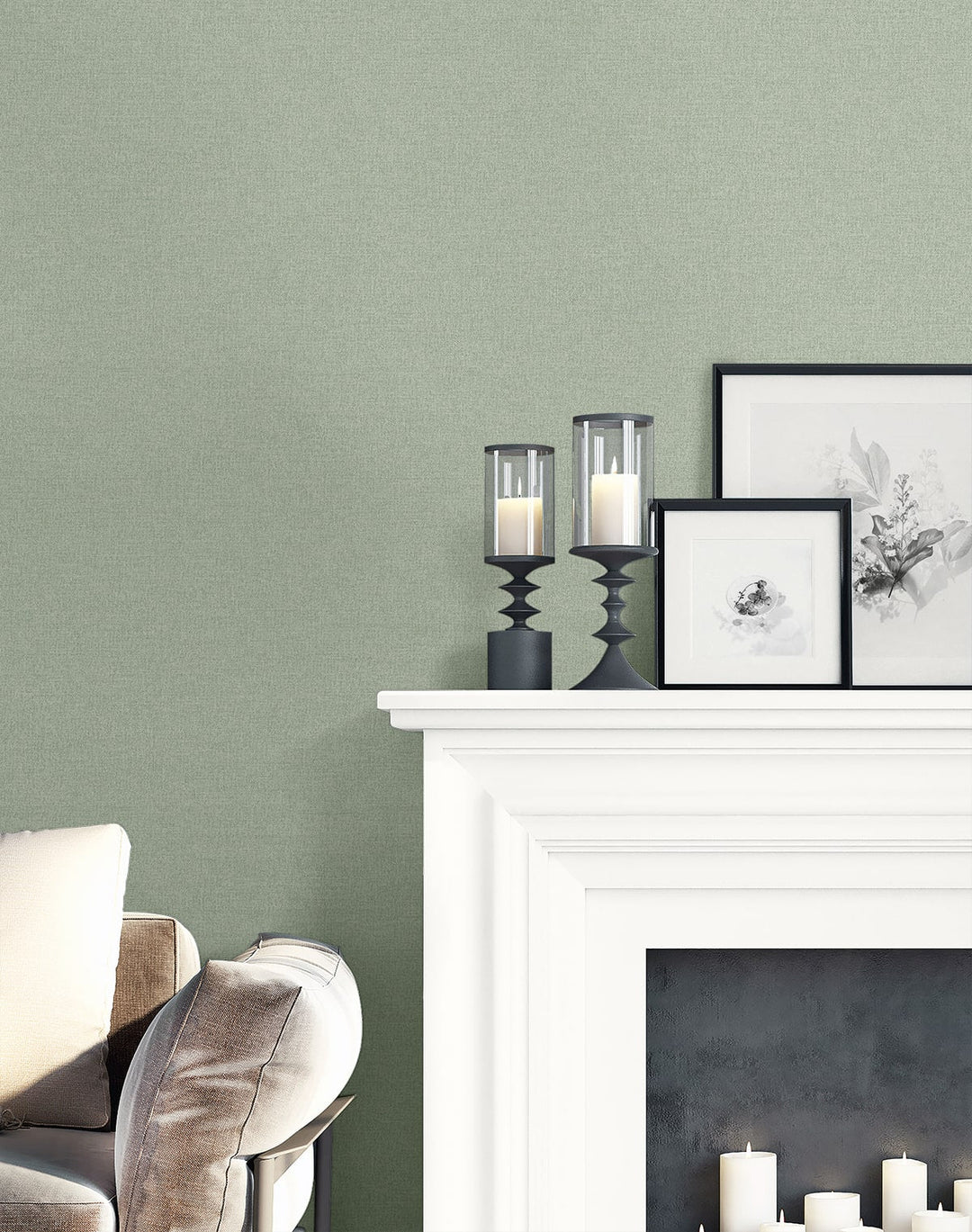Normandy Olive Gray GT30326 by Seabrook Designs Designer Wallpaper