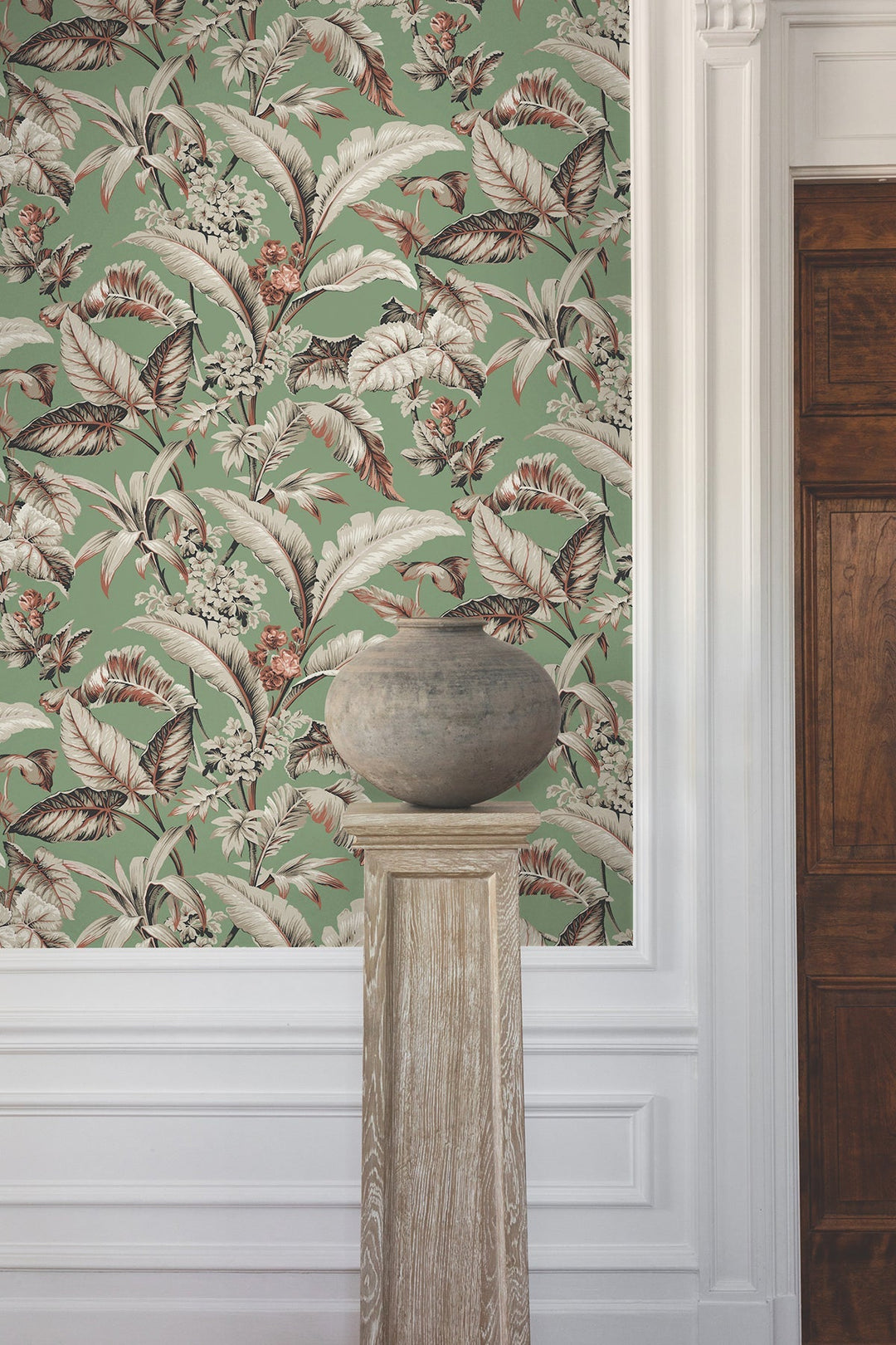 Mystic Isle Green Wallpaper by Ronald Redding Designer