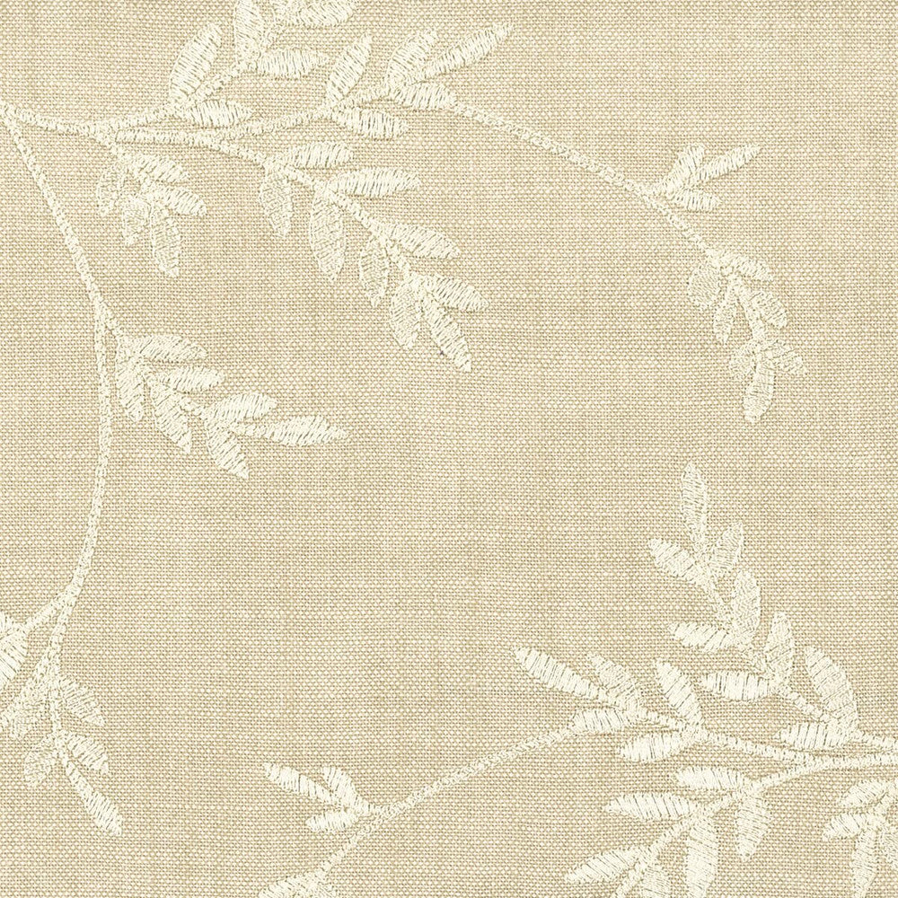 Gusto 1 Bamboo by Stout Designer Fabric Color My Window Natural/Toast 73% Cotton 27% Polyester Rayon Embroidery INDIA FLAME RETARDANT-U.F.A.C. CLASS 1 (OR A) FLAME RETARDANT-N.F.P.A. 260A CLASS 1 CATB 117-2013 WYZENBEEK 15 000 DOUBLE RUB WEAR TEST (HEAVY DUTY) Horizontal: 13.625 and Vertical: 9.125 54 in - Swanky Fabrics -