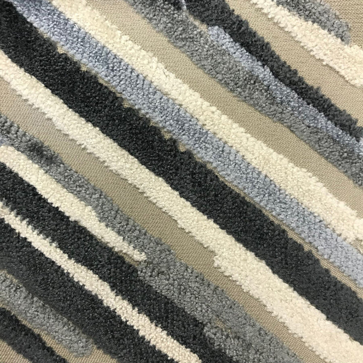 Gutsy 1 Grey by Stout Designer Fabric RIGHT ON TREND CUT VELVETS 58%POL 42%SVI INDIA CATB 117-2013 WYZENBEEK 15 000 DOUBLE RUB WEAR TEST (HEAVY DUTY) Horizontal: 14.5 and Vertical: 27 54 in - Swanky Fabrics -