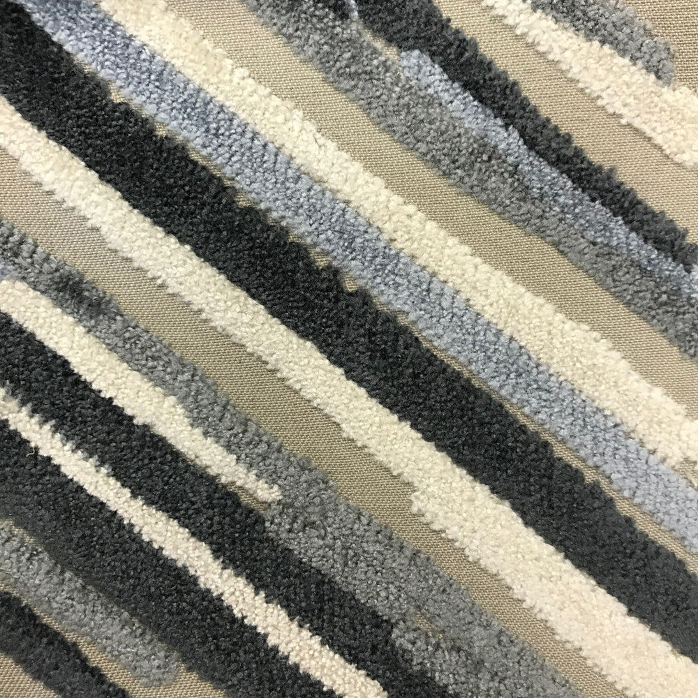 Gutsy 1 Grey by Stout Designer Fabric RIGHT ON TREND CUT VELVETS 58%POL 42%SVI INDIA FLAME RETARDANT-U.F.A.C. CLASS 1 FLAME RETARDANT-N.F.P.A. 260A CLASS 1 CATB 117-2013 WYZENBEEK 10 000 DOUBLE RUB WEAR TEST (MEDIUM DUTY) Horizontal: 14.500 and Vertical: 27.000 54 in - Swanky Fabrics -