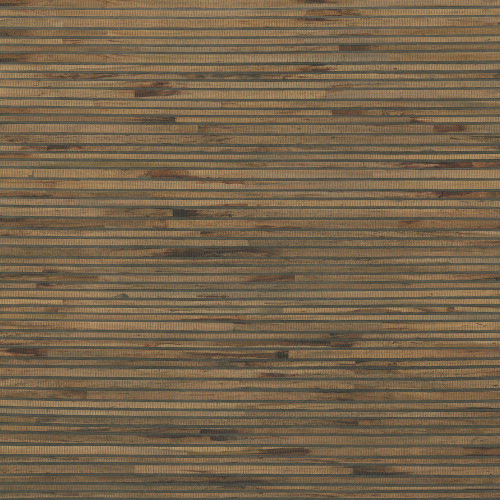 Hyacinth Leaf Natural Wallpaper by Ronald Redding Designer Grasscloth & Natural Resource Covers about 72 square feet 36-in by 24-ft long roll Unpasted 0 - Swanky Fabrics -