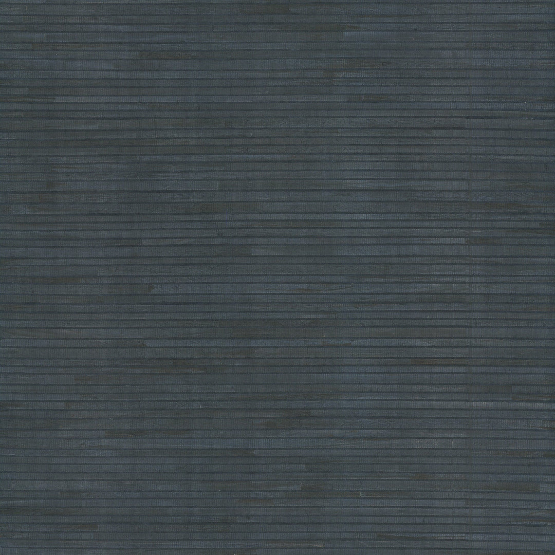 Hyacinth Leaf Navy Wallpaper by Ronald Redding Designer