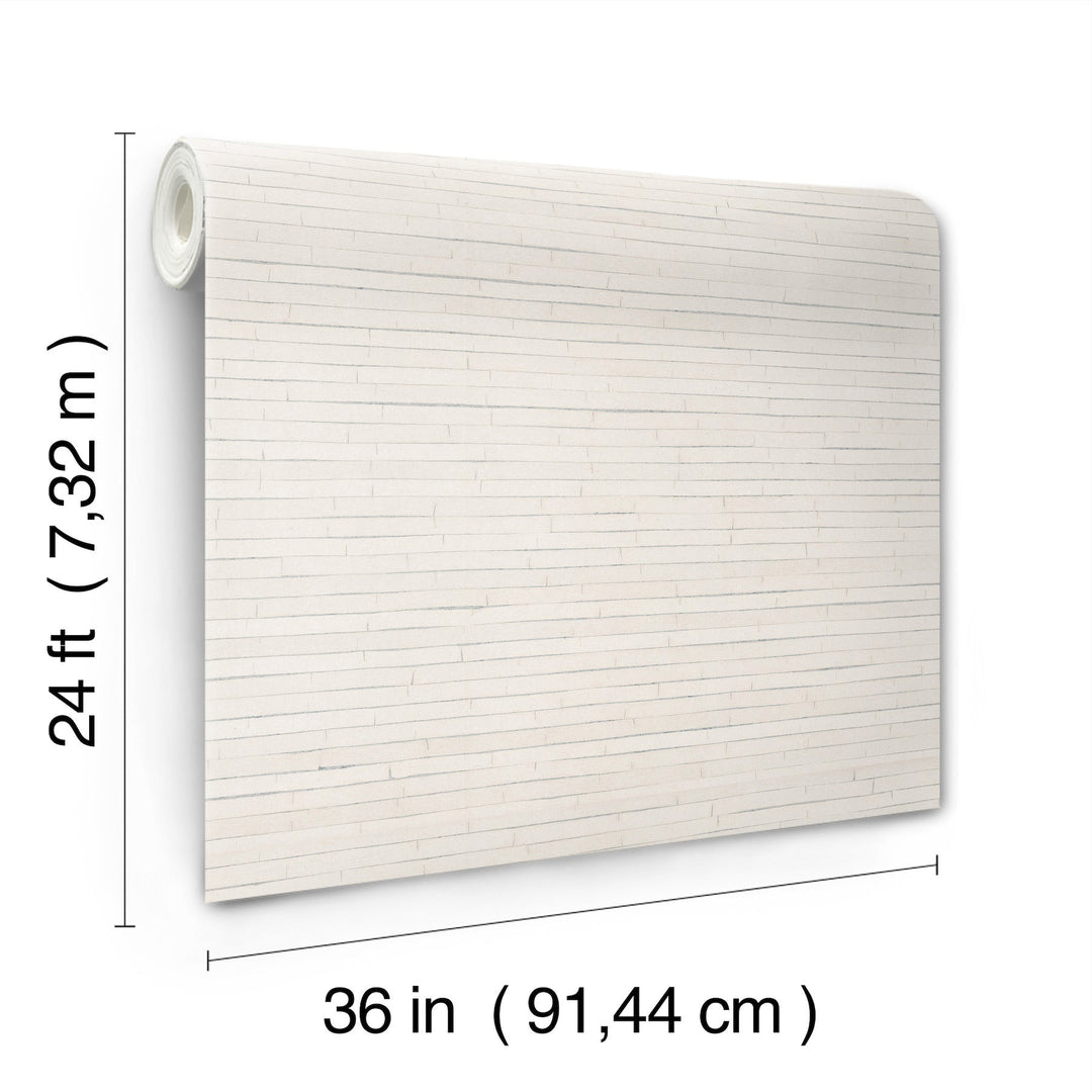 Handcrafted Shimmering Paper White Wallpaper by Ronald Redding Designer