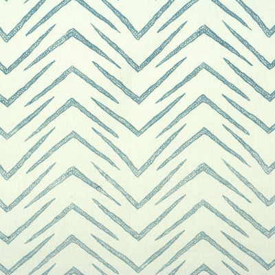 Herringbone White/Sky by Groundworks Designer Fabric ALLEGRA HICKS COLLECTION LINEN - 60%;COTTON - 30%;NYLON - 10% United Kingdom LIGHT Horizontal: 7.75 and Vertical: 16 54 - Swanky Fabrics -