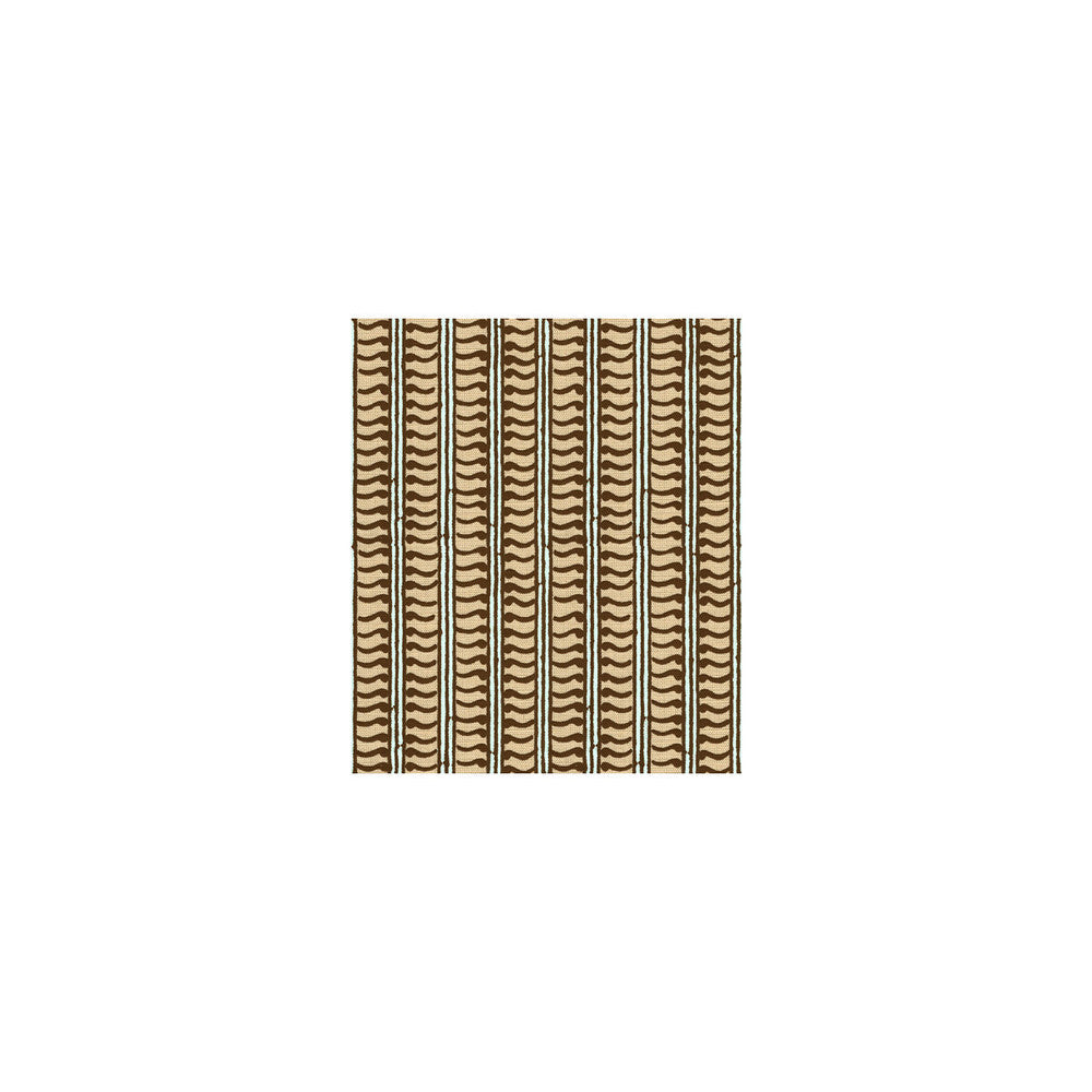 Kali Choco/Aqua by Groundworks Designer Fabric ALLEGRA HICKS COLLECTION LINEN - 60%;COTTON - 30%;NYLON - 10% United Kingdom Horizontal: 2.5 and Vertical: 0.5 54 - Swanky Fabrics -