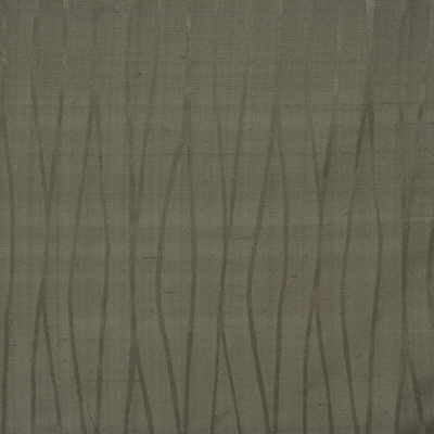 Waves Gunmetal by Groundworks Designer Fabric ALLEGRA HICKS COLLECTION SILK - 100% India LIGHT Horizontal: 9 and Vertical: 14.75 55 - Swanky Fabrics -