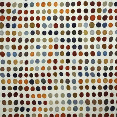 Twister Print Sky/Tang by Groundworks Designer Fabric - LINEN - 53%;COTTON - 35%;NYLON - 12% Austria - Horizontal: 28 and Vertical: 53.5 60 - Swanky Fabrics -