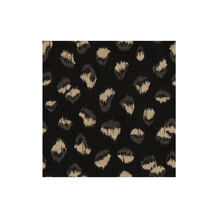Feline Ebony/Beige by Groundworks Designer Fabric KELLY WEARSTLER II LINEN - 100% Thailand Horizontal: 9 and Vertical: 9 54 - Swanky Fabrics -
