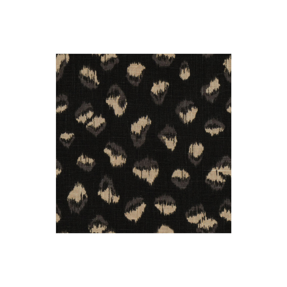 Feline Ebony/Beige by Groundworks Designer Fabric KELLY WEARSTLER II LINEN - 100% Thailand - Horizontal: 9 and Vertical: 9 54 - Swanky Fabrics -