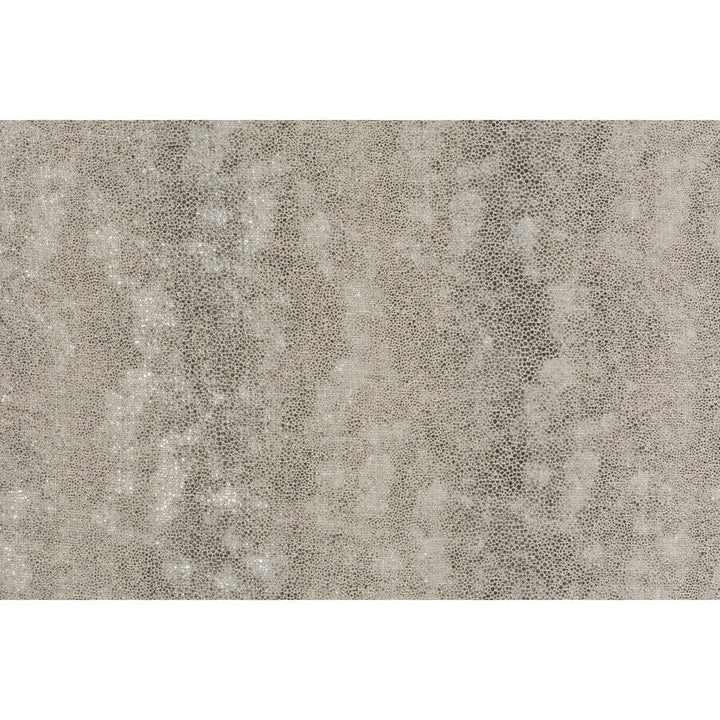 Pyrite Silver by Groundworks Designer Fabric KELLY WEARSTLER LEATHER COLLECTION LINEN - 99%;POLYESTER - 1% Italy MEDIUM Horizontal: 8.625 and Vertical: 54 - Swanky Fabrics -
