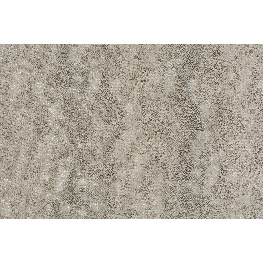 Pyrite Silver by Groundworks Designer Fabric KELLY WEARSTLER LEATHER COLLECTION LINEN - 99%;POLYESTER - 1% Italy MEDIUM Horizontal: 8.625 and Vertical: - 54 - Swanky Fabrics -