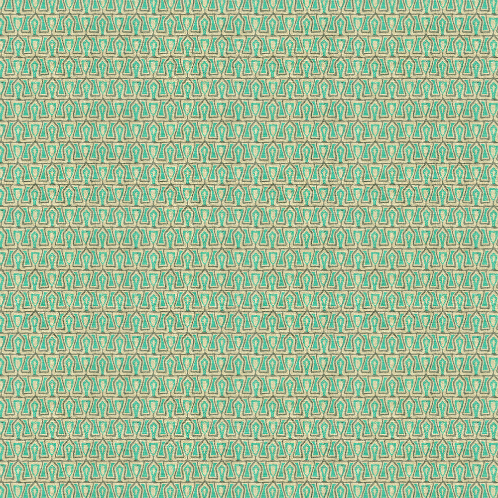 Passage Aqua by Groundworks Designer Fabric ALLEGRA HICKS GARDEN COLLECTION LINEN - 88%;NYLON - 12% Belgium HEAVY Horizontal: 1.75 and Vertical: 1.18 54 - Swanky Fabrics -