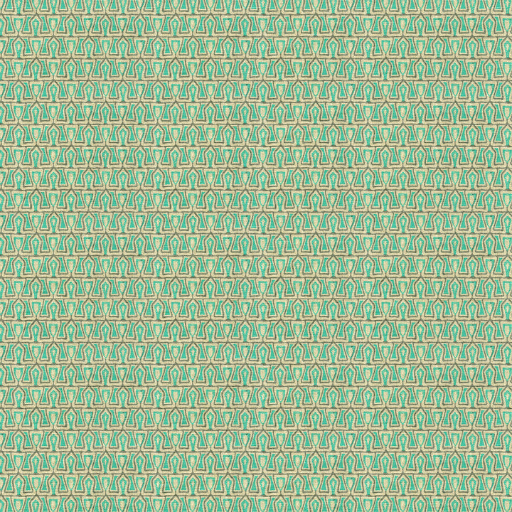 Passage Aqua by Groundworks Designer Fabric ALLEGRA HICKS GARDEN COLLECTION LINEN - 88%;NYLON - 12% Belgium HEAVY Horizontal: 1.75 and Vertical: 1.18 54 - Swanky Fabrics -