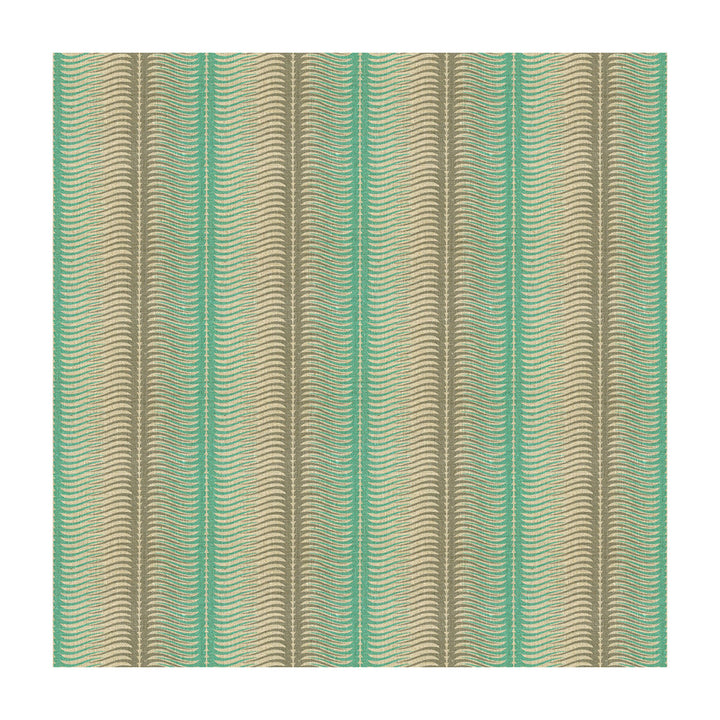 Stripes Aqua by Groundworks Designer Fabric ALLEGRA HICKS GARDEN COLLECTION LINEN - 88%;NYLON - 12% Belgium HEAVY Horizontal: 2.52 and Vertical: 5.24 50 - Swanky Fabrics -