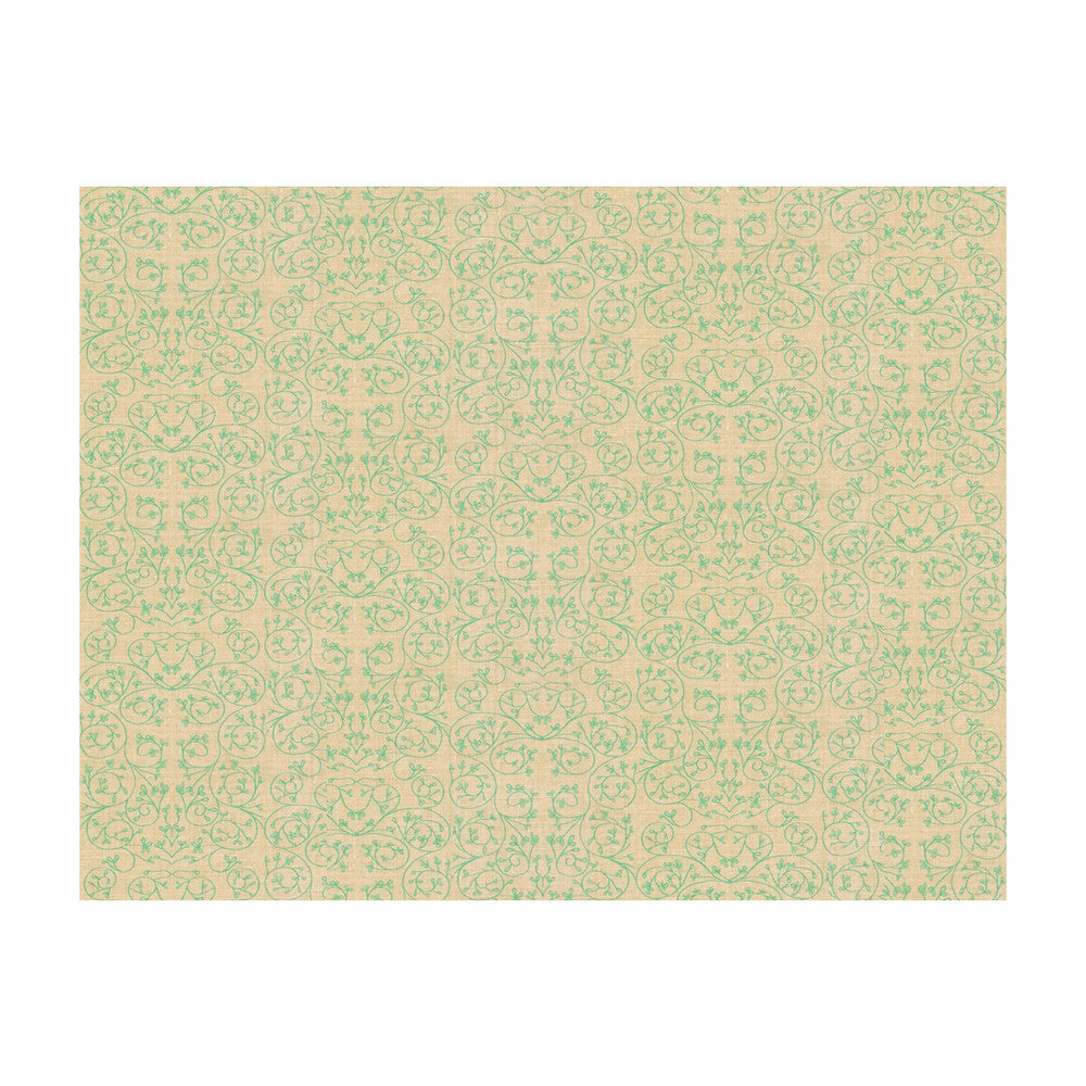 Garden Aqua by Groundworks Designer Fabric ALLEGRA HICKS GARDEN COLLECTION LINEN - 88%;NYLON - 12% Belgium HEAVY Horizontal: 9.85 and Vertical: 12.61 50 - Swanky Fabrics -