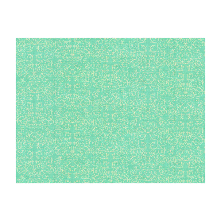 Garden Reverse Aqua by Groundworks Designer Fabric ALLEGRA HICKS GARDEN COLLECTION LINEN - 88%;NYLON - 12% Belgium HEAVY Horizontal: 9.85 and Vertical: 12.61 50 - Swanky Fabrics -