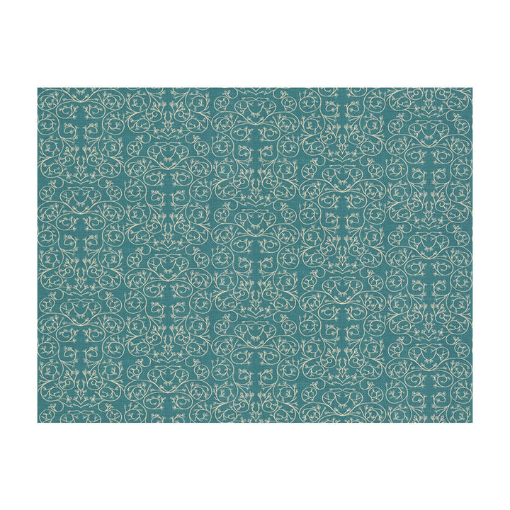 Garden Reverse Cornflower by Groundworks Designer Fabric ALLEGRA HICKS GARDEN COLLECTION LINEN - 88%;NYLON - 12% Belgium HEAVY Horizontal: 9.85 and Vertical: 12.61 50 - Swanky Fabrics -